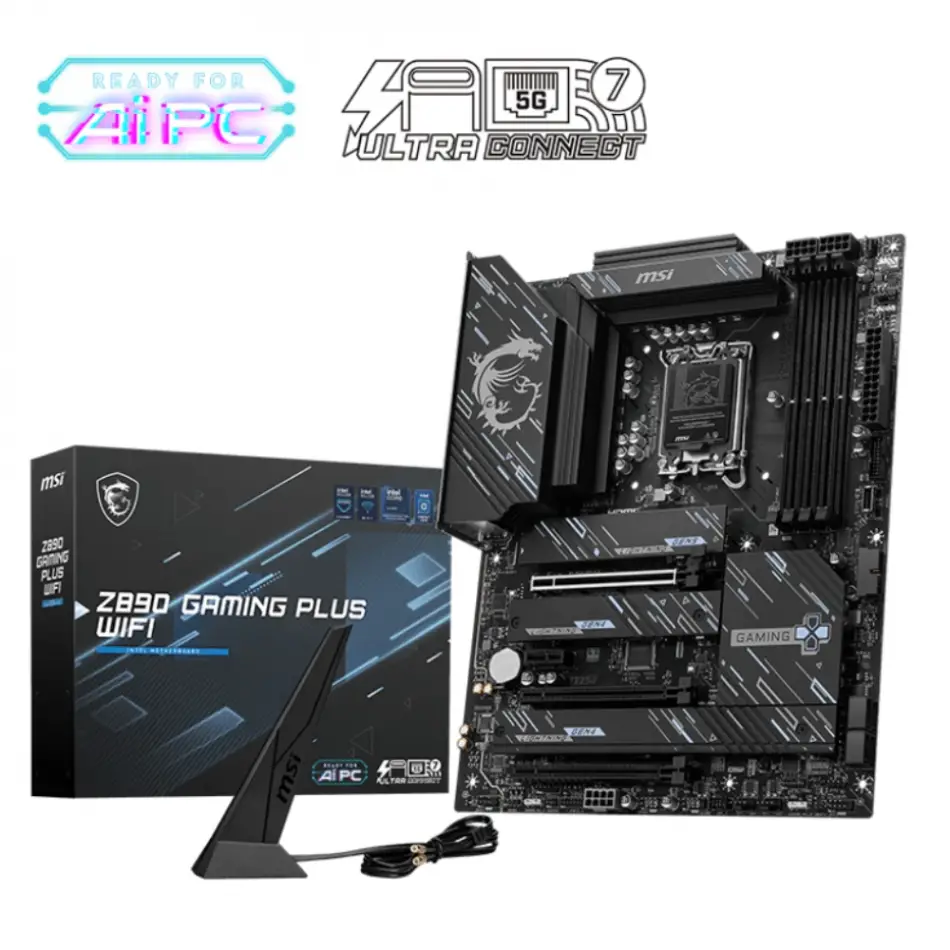 Msı Z890 Gamıng Plus Wıfı Soket 1851 Ddr5 9200mhz