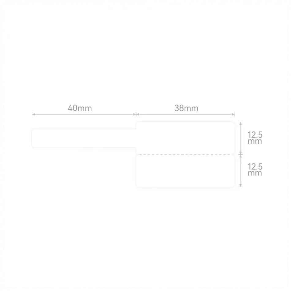 Nıımbot T25 Etiket 38mm X 40mm 100 Adet Beyaz  Kablo İçin (b1,b21s,b3s)