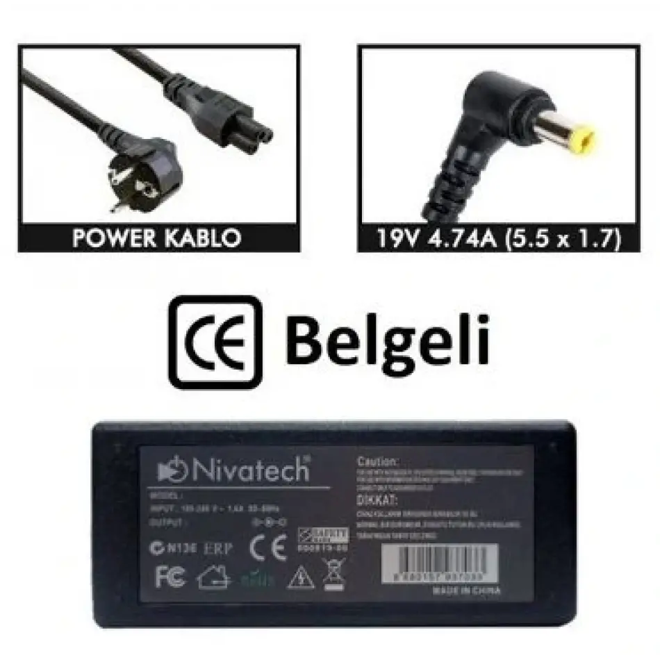 Nivatech Bc952 Samsung 19v 3.16a (5,5*3,0mm) Adapt