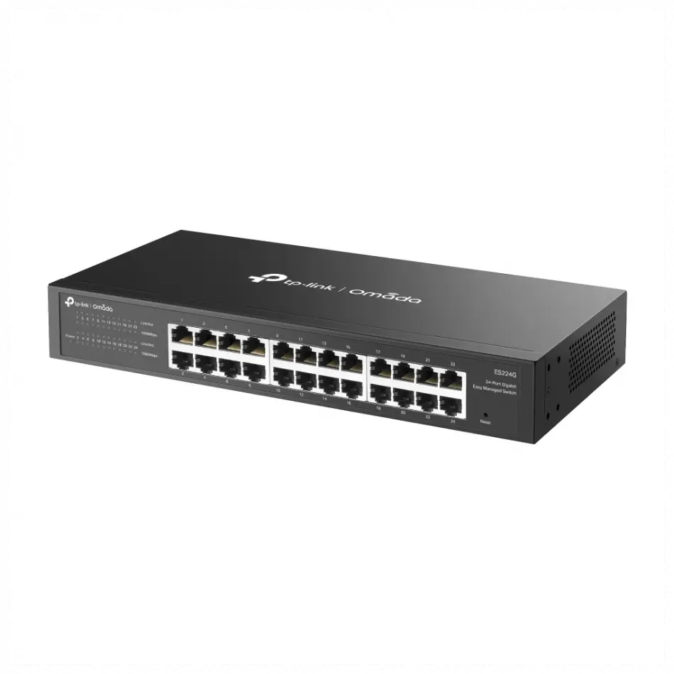 Omada Es224g, 24 Port Gigabit,  Yönetilebilir, Metal Kasa Masaüstü/vesa Switch