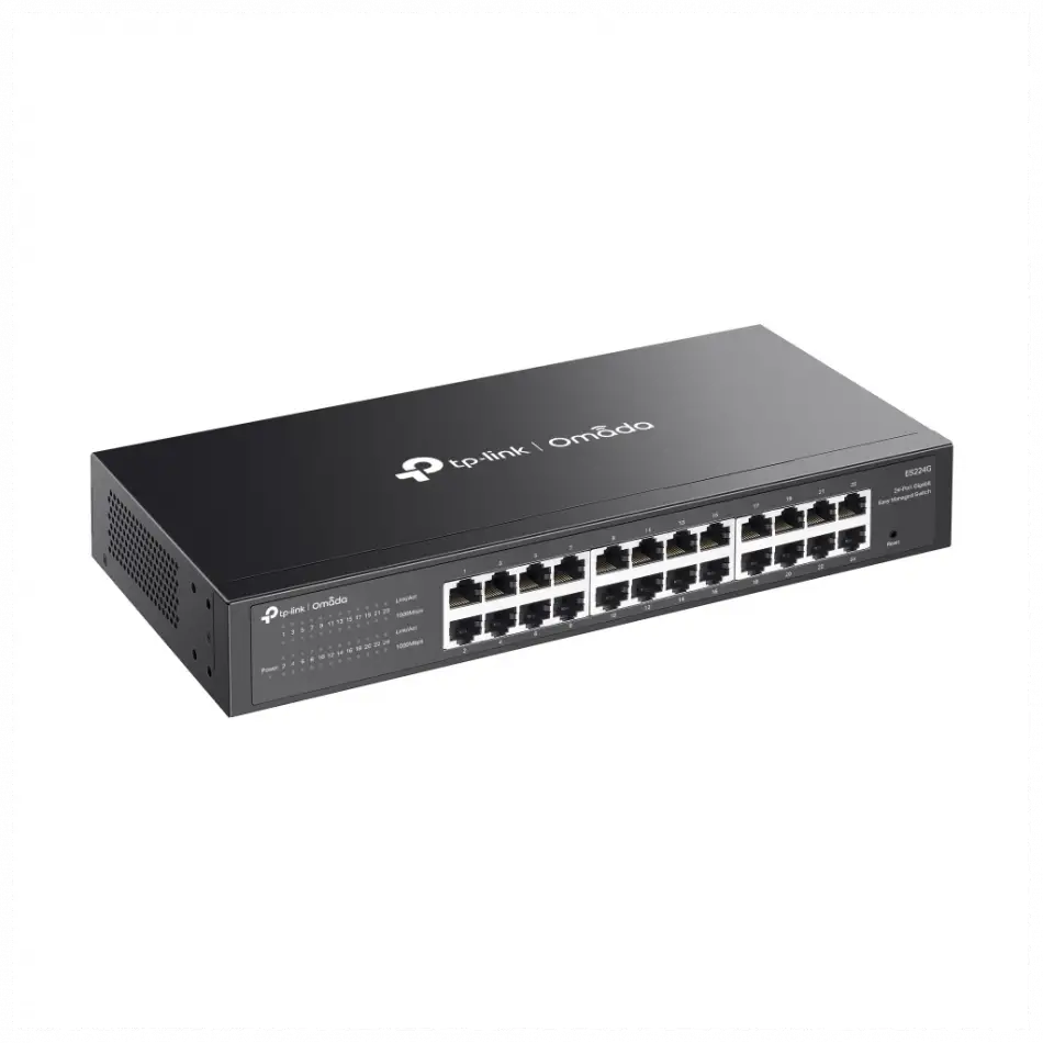 Omada Es224g, 24 Port Gigabit,  Yönetilebilir, Metal Kasa Masaüstü/vesa Switch