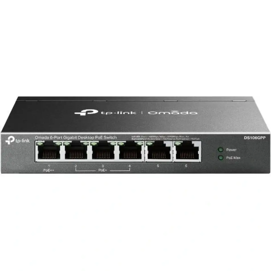 Omada Rr Ds106gpp 64w 4ge Poe Switch,2ge Uplink