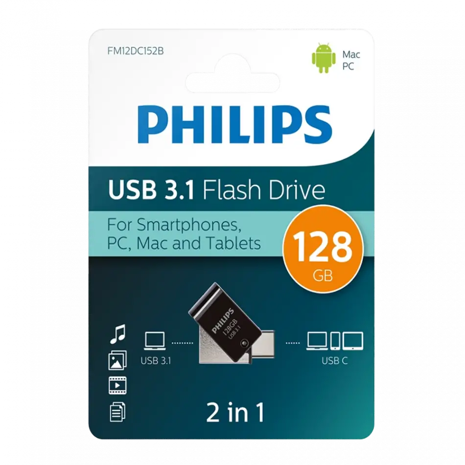 PHILIPS 128GB USB3.1 TYPE-C 100/150 MB/S FM12DC152