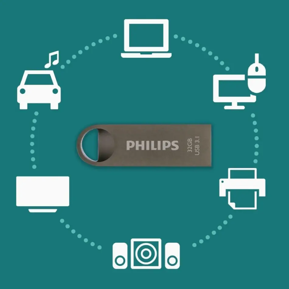 Phılıps Fm32fd165b, 32gb, Usb 3.1, Moon, Uzay Grisi, Flash Disk