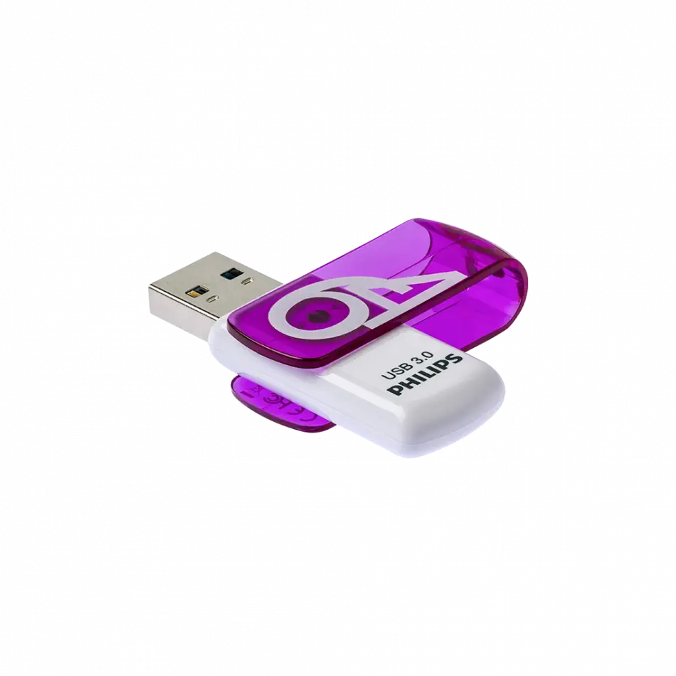 Phılıps Fm64fd00b, 64gb, Usb 3.0, Vivid, Mor, Flash Disk