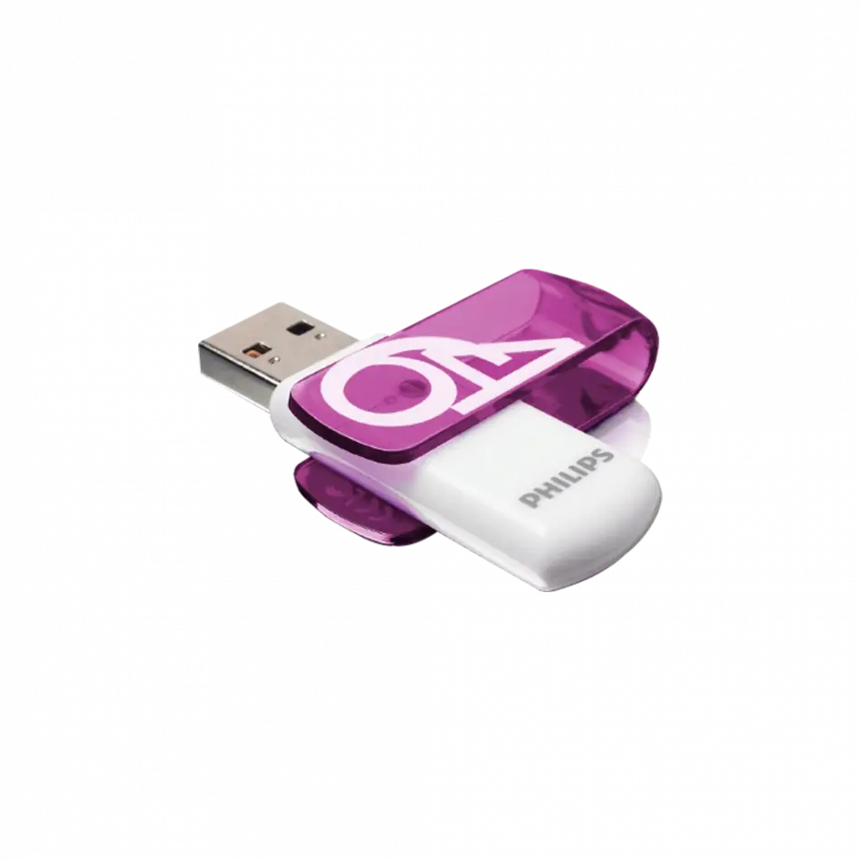 Phılıps Fm64fd05b, 64gb, Usb 2.0, Vivid, Mor, Flash Disk