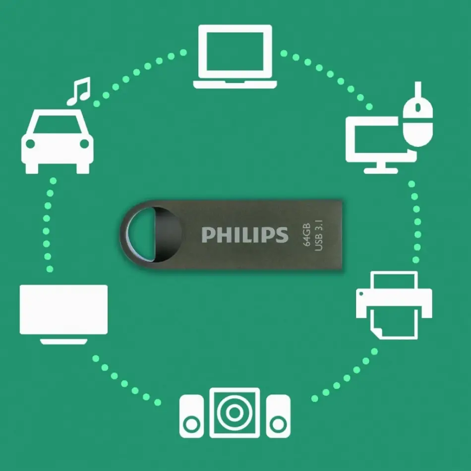 Phılıps Fm64fd165b, 64gb, Usb 3.1, Moon, Uzay Grisi, Flash Disk