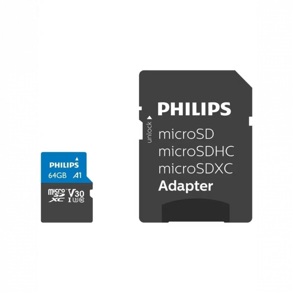 Phılıps Fm64mp65b, 64gb, Sdxc, Uhs-ı, V30, Class10, Microsd Kart Bellek (sd Adaptörlü)