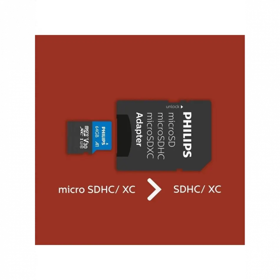 Phılıps Fm64mp65b, 64gb, Sdxc, Uhs-ı, V30, Class10, Microsd Kart Bellek (sd Adaptörlü)