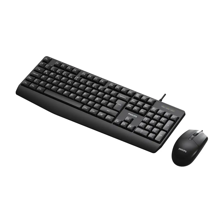 PHILIPS KABLOLU  KLAVYE&MOUSE SET SPT6237B SİYAH