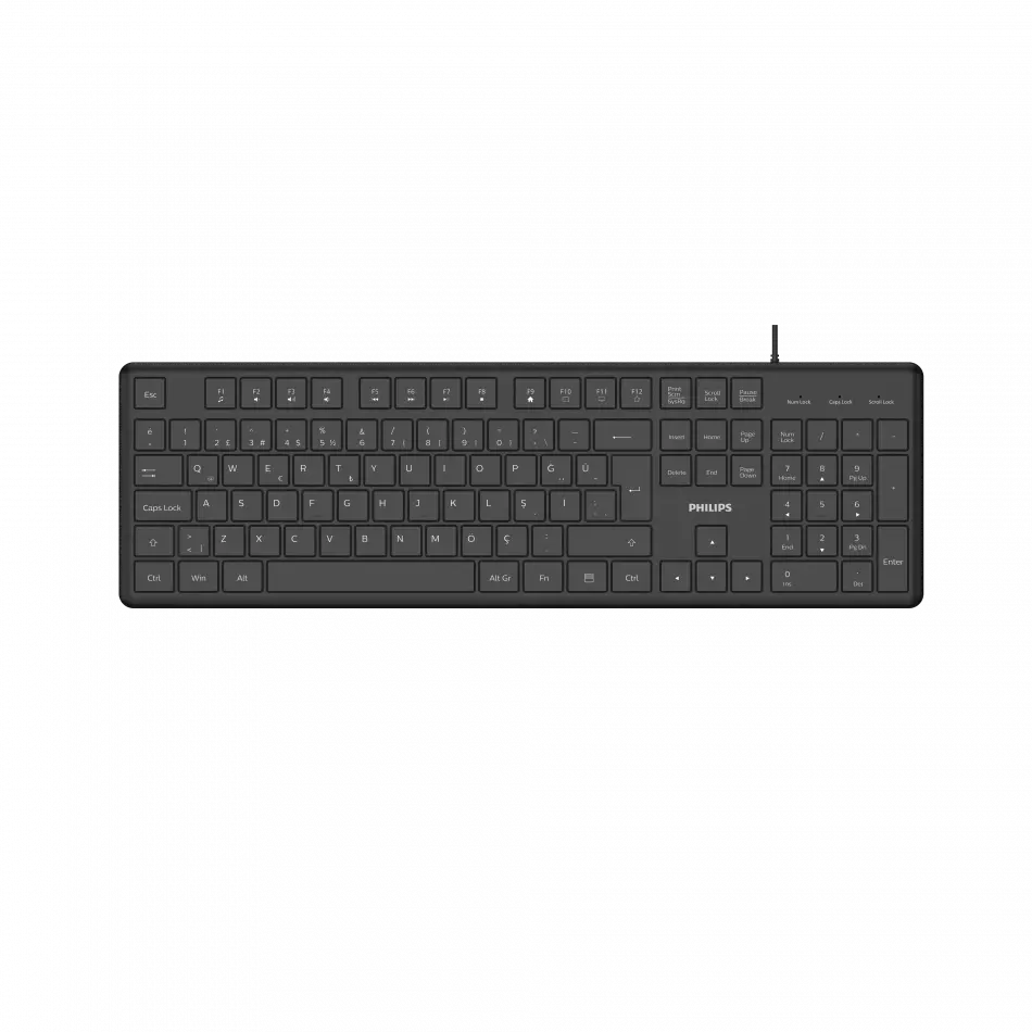 PHİLİPS SPK6248B USB KABLOLU TÜRKÇE Q KLAVYE SİYAH