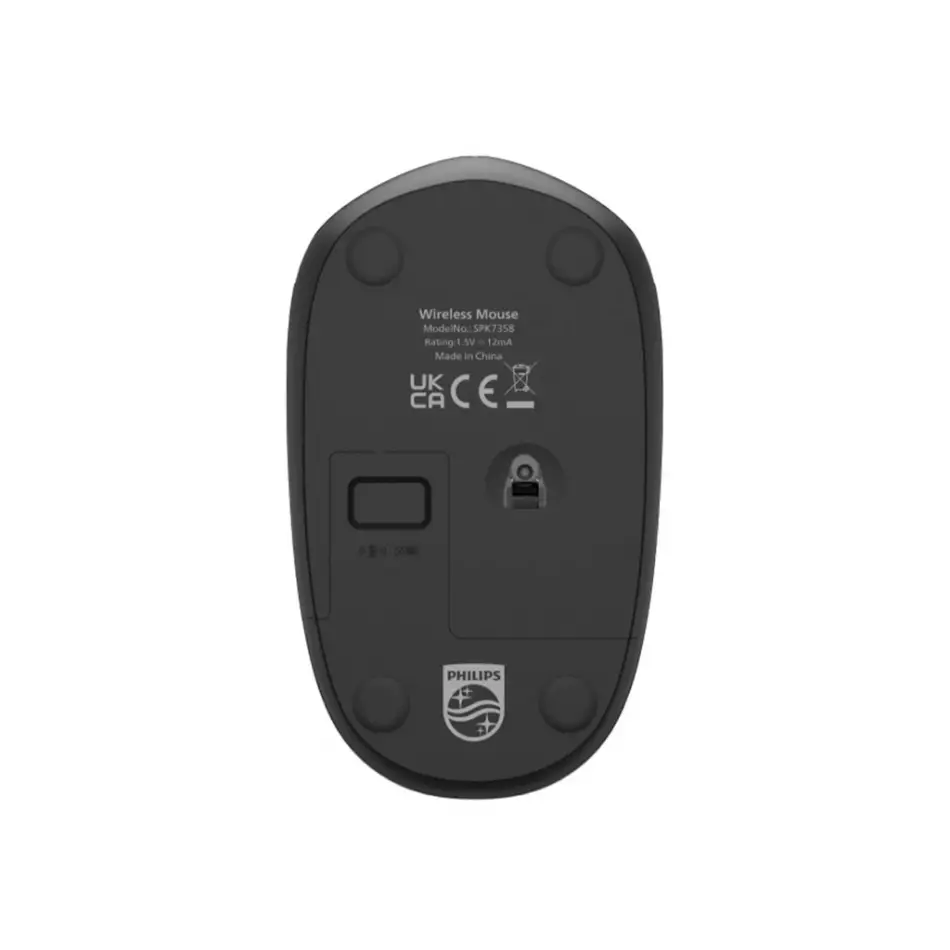 Phılıps Spk7358b, Siyah, Usb Nano 2,4gh Kablosuz, 1600dpi, Optic, 3 Tuşlu, Sessiz Click, Mouse