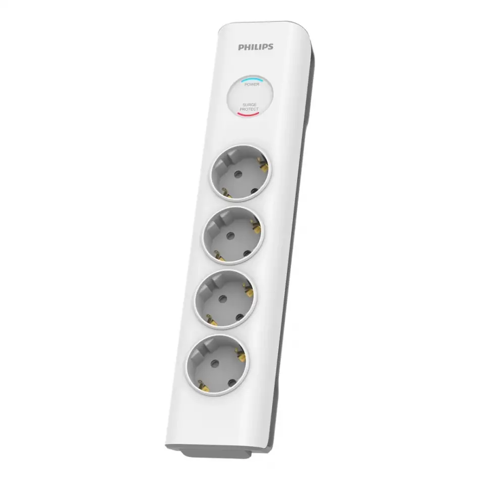 Phılıps Spn7040wa/62, 4 Soket, Akım Korumalı Priz, 600 Joules, 2mt Örgülü Kablo, (beyaz)