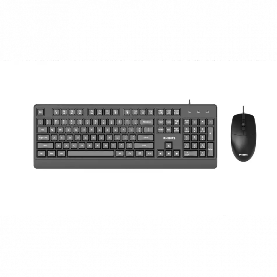 Phılıps Spt6247b, Siyah, Türkçe Q, Usb Kablolu, Multimedya Klavye Mouse Set