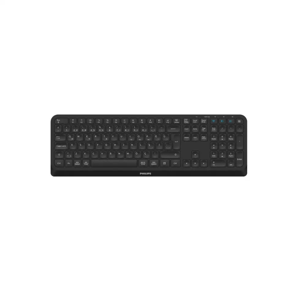 Phılıps Spt6407b, Siyah, Türkçe Q, 2.4ghz Ve Bluetooth Kablosuz, Multimedya Klavye Mouse Set