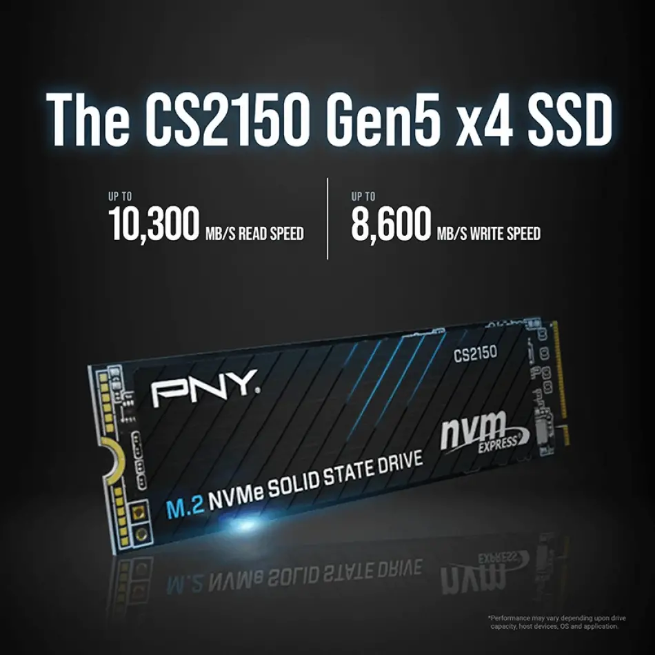 Pny Cs2150 2tb  10200/8500 Nvme Pcıe Gen5x4 M.2 Ssd (m280cs2150-2tb-tb)