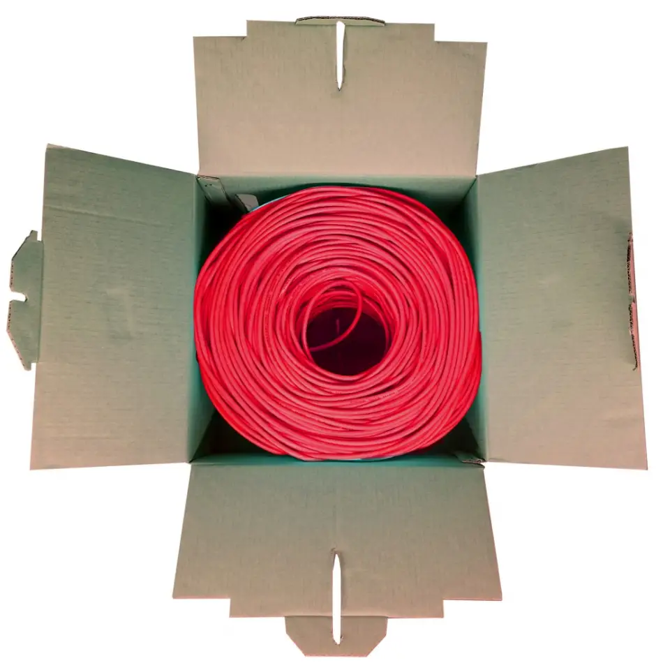 Powergate Cat6-box-re, 23awg, 0,57mm, Utp, Cat6 Kablo, 305m, Kırmızı