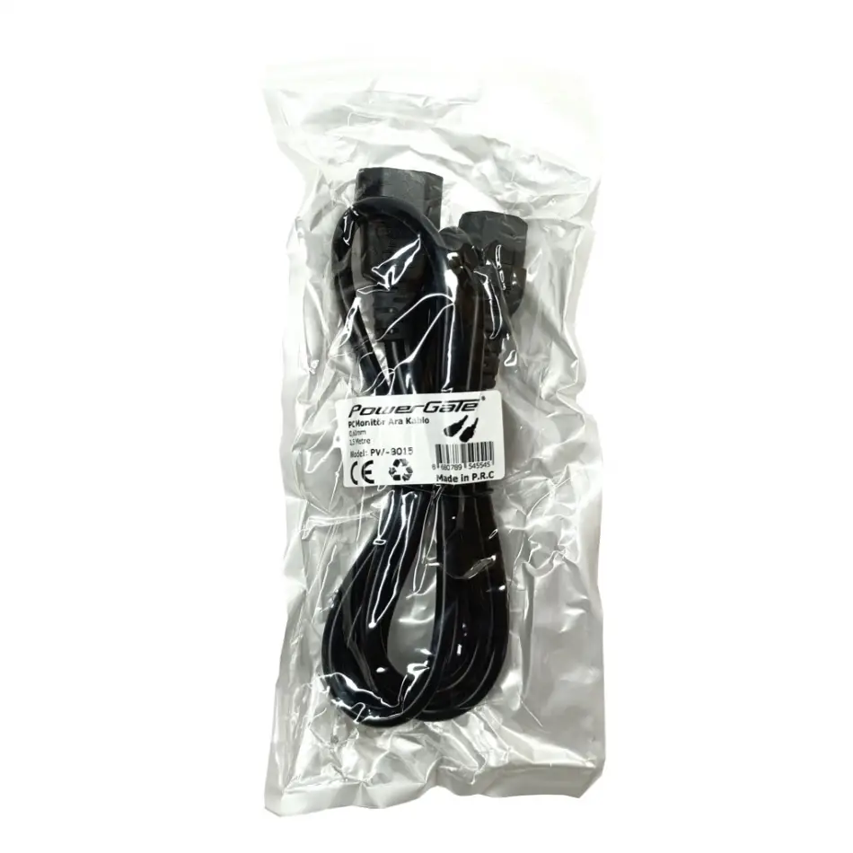 Powergate Pw-b015 Bilgisayar - Monitör Arası Power Kablosu 1.5 Metre