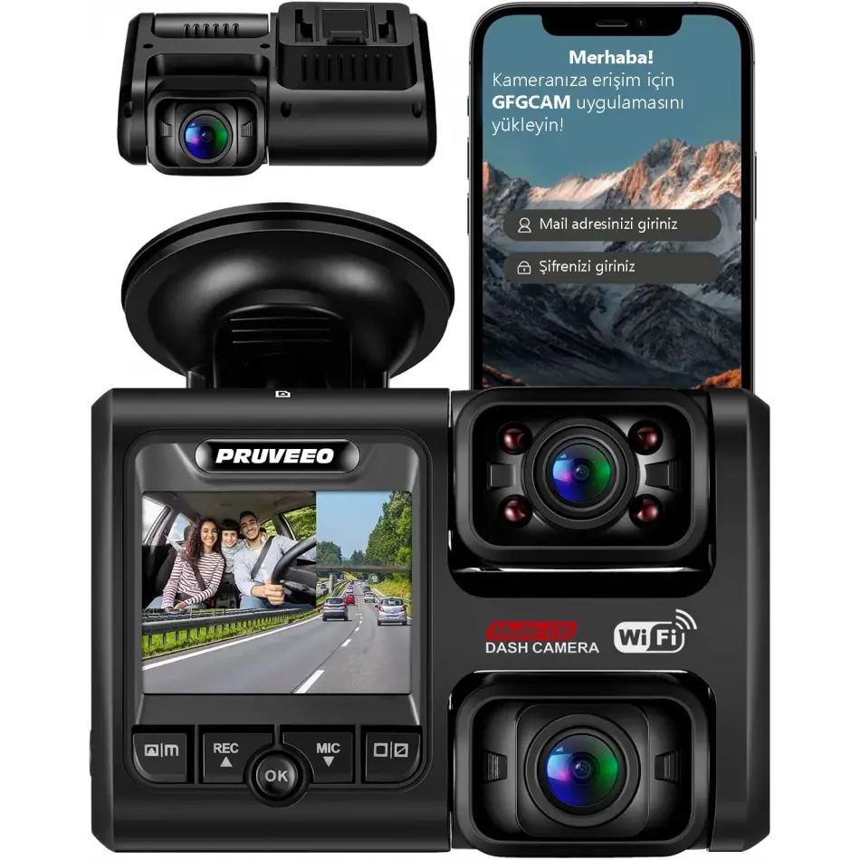 Pruveeo D30 Wı-fı 4k Arac Kamerası