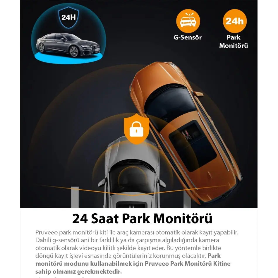 Pruveeo D30 Wı-fı 4k Arac Kamerası