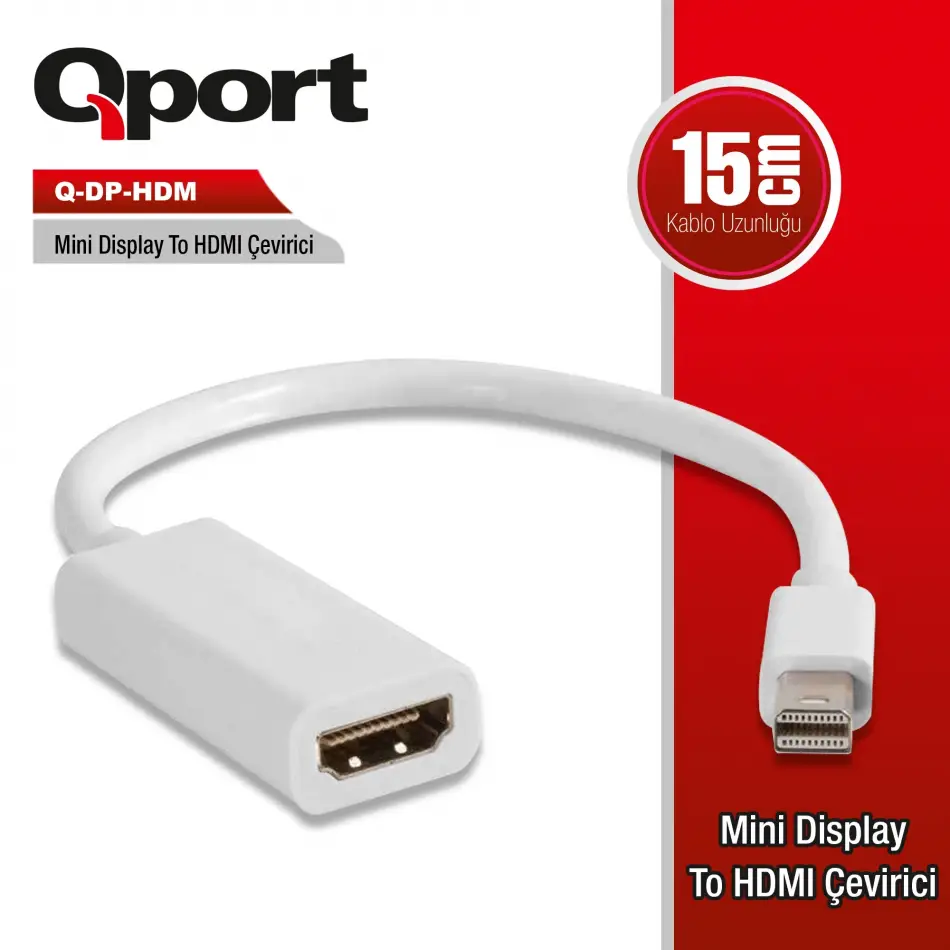 Qport Q-dp-hdm Mini Dp=> Hdmı Çevirici