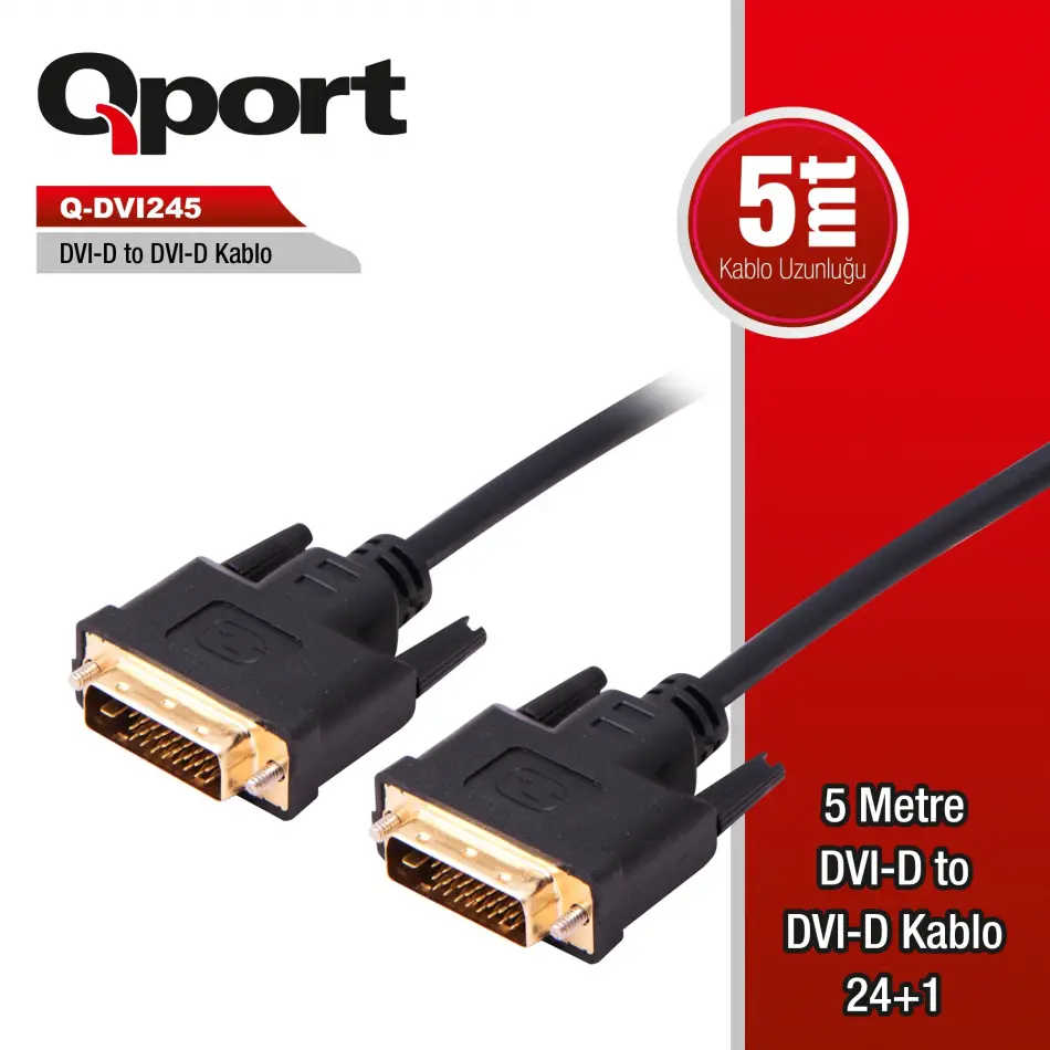 Qport Q-dvı245 5m Dvı-d 24+1 Kablo