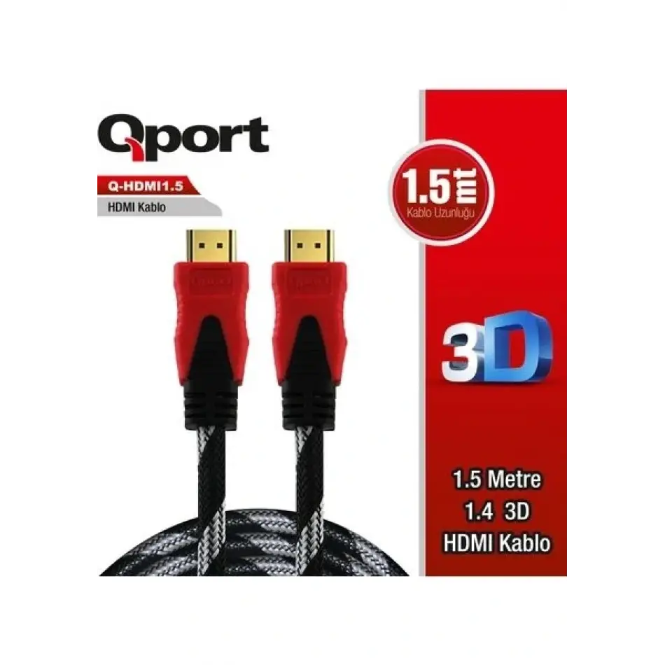 Qport Q-hdmı151 1.5m 2.0v 4k Altın Uçlu Örgülü