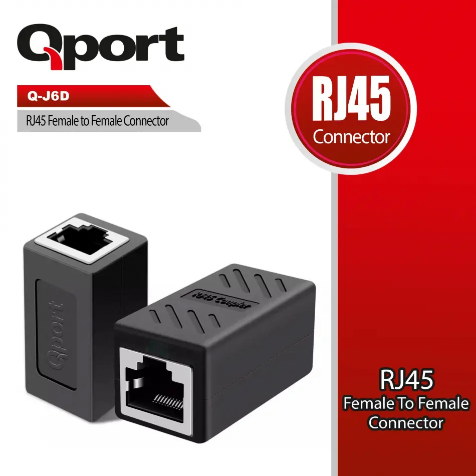 Qport Q-j6d Cat6 Rj45 Dişi Ara Konnektör