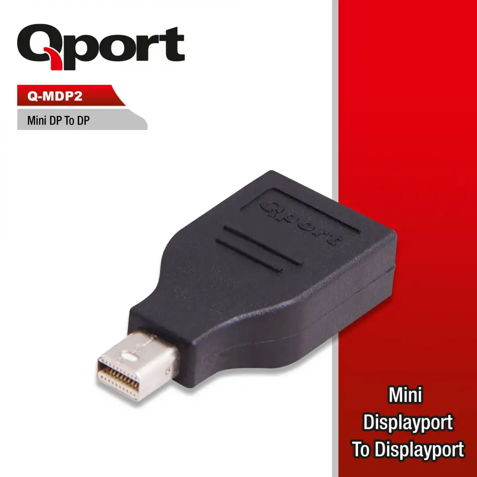 Qport Q-mdp2 Mini Dp(e)=> Dp(d) Çevirici