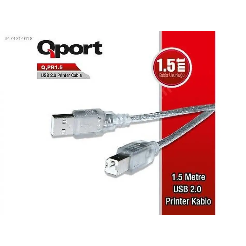 Qport Q-pr1.5 Usb 2.0 1.5m Yazıcı Kablosu