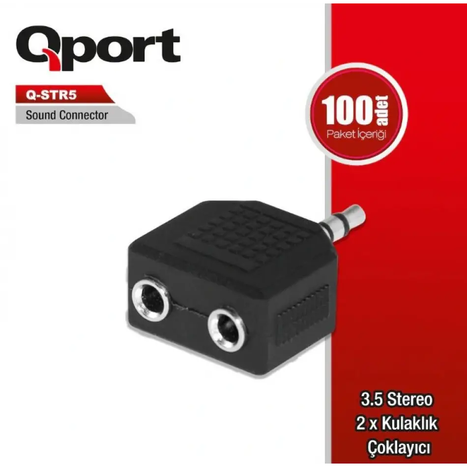 Qport  Q-str5 3,5mm 2li Kulaklık Çoklayıcı