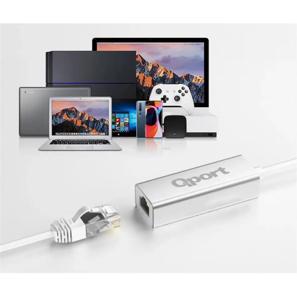 QPORT Q-TR45 TYPE-C TO RJ45 ETHERNET CEVIRICI
