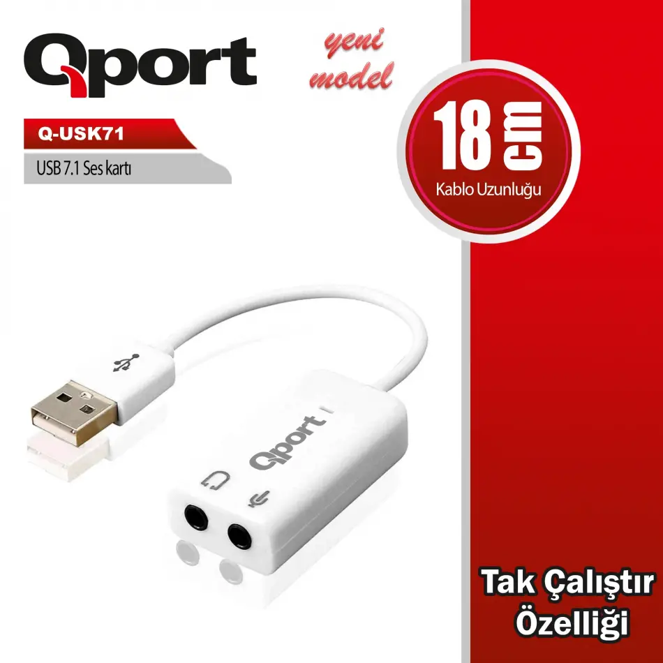 Qport Q-usk71 Usb To 7.1 Ses Kartı