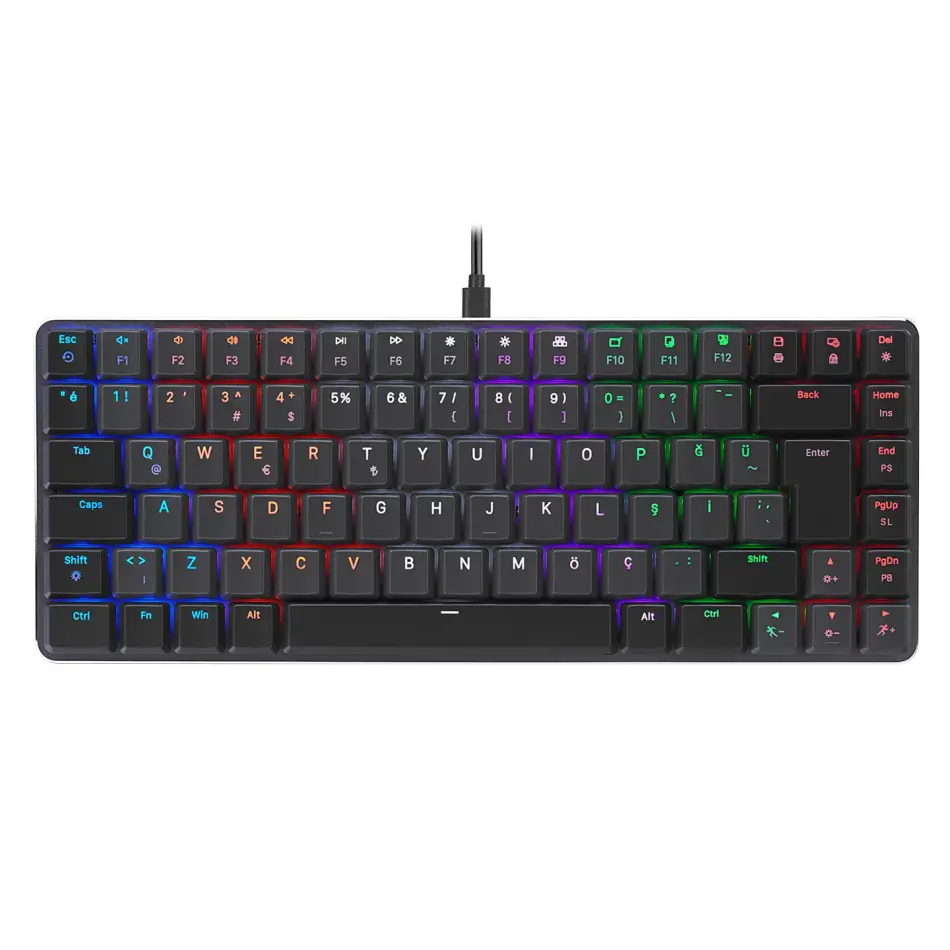 Rampage Granıte Siyah/gri Red Switch Klavye