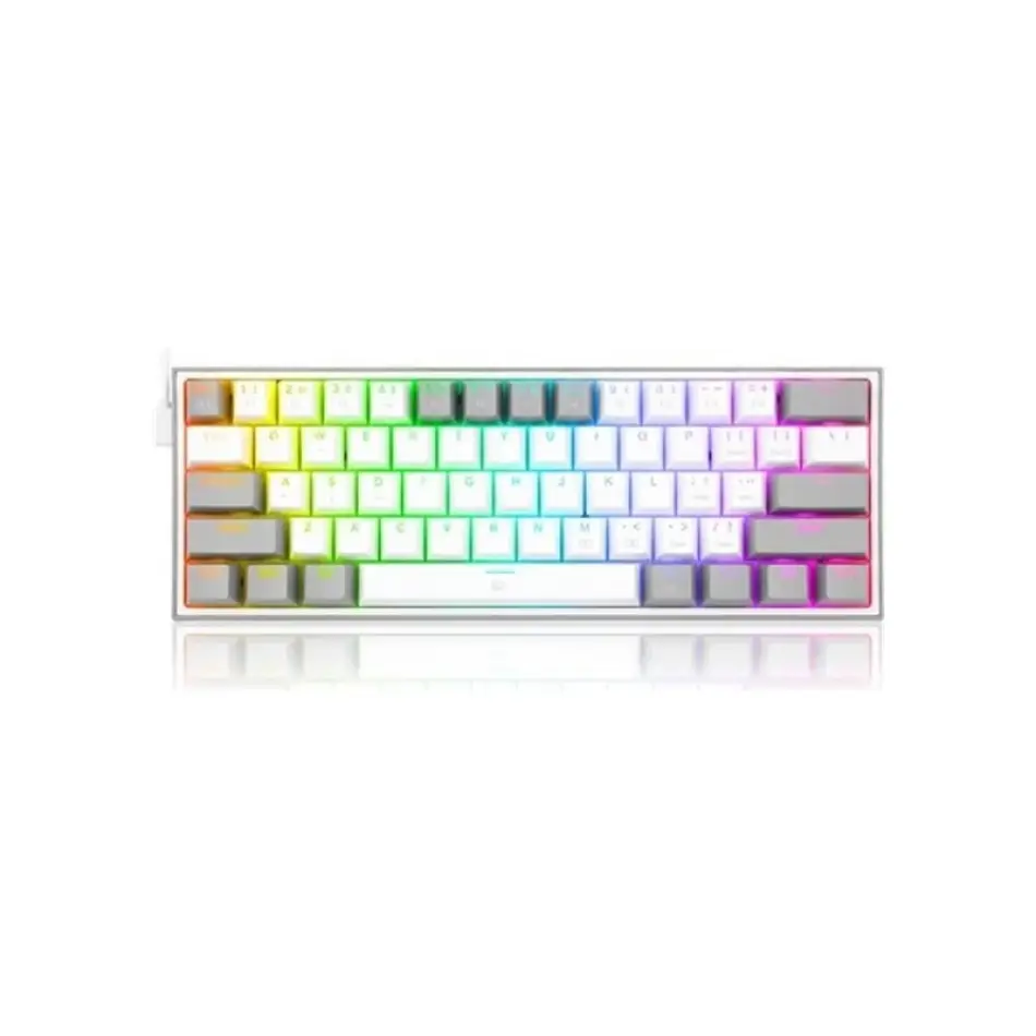 Redragon K617 Fızz Rgb Red Swıtch Mekanik Oyuncu Klavyesi Beyaz/gri
