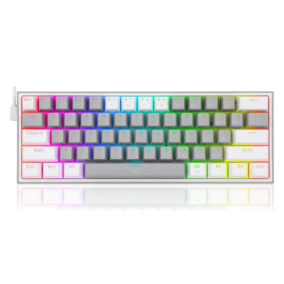 Redragon K617 Fızz Rgb Red Swıtch Mekanik Oyuncu Klavyesi Gri/beyaz