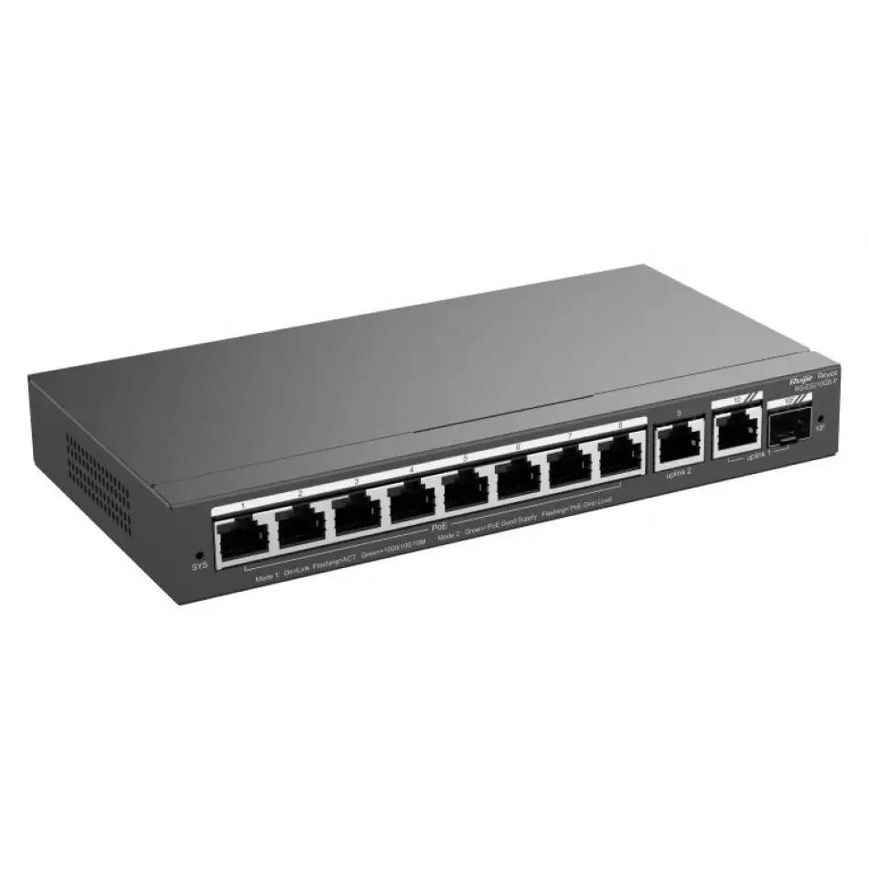 Reyee Rg-es210gs-p 10 Portlu, 10/100/1000 Gigabit