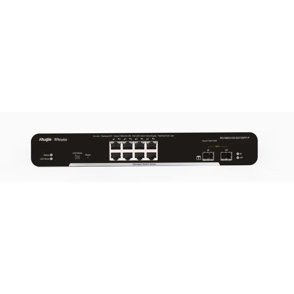 Reyee Rg-nbs3100-8gt2sfp-p 8 Portlu Gigabit L2