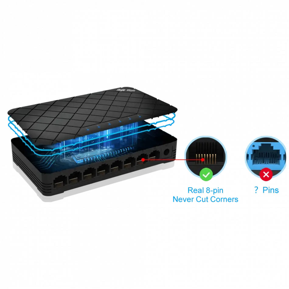 Ruıjıe Reyee Rg-es05g-l 5 Port Gigabit Switch  Plastik Kasa
