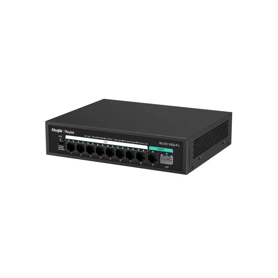 Ruijie-reyee Rg-es110gs-p-l 8xge+2xge 120w F.gigabit Poe Switch