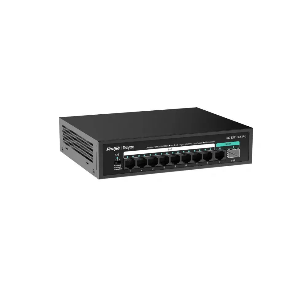 Ruijie-reyee Rg-es110gs-p-l 8xge+2xge 120w F.gigabit Poe Switch