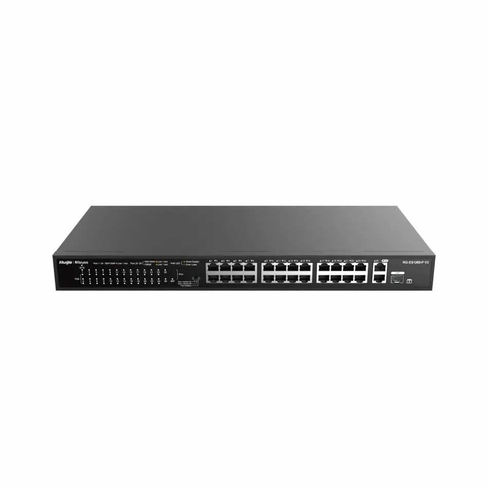 Ruijie-reyee Rg-es126s-p V2 24xfe-2xge/1xge Sfp 370w Poe Switch