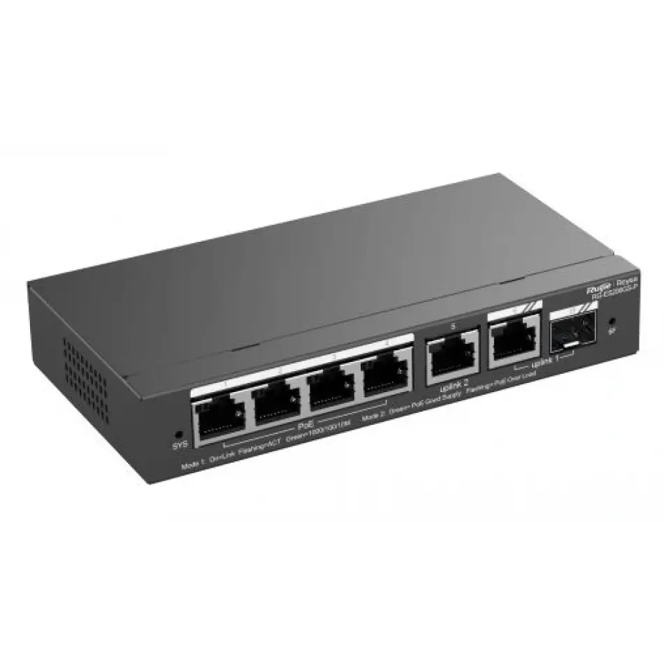 Ruijie Reyee Rg-es206gs-p 6 Portlu, 10/100/1000