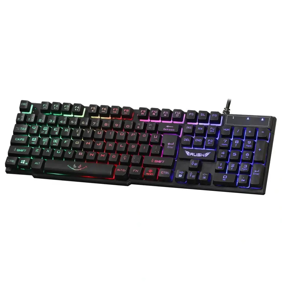 Rush Rk112 Q Usb Mekanik His İngilizce Klavye,siya