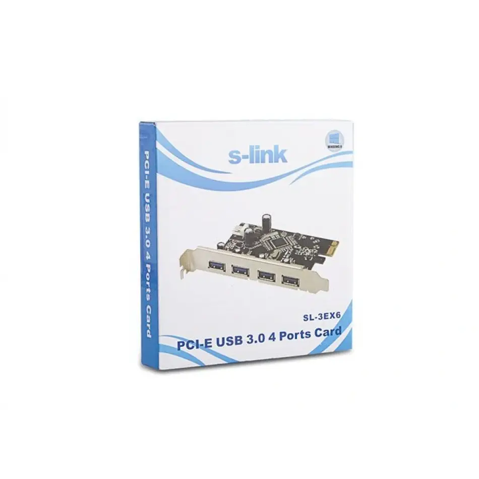 S-link Sl-3ex6 4 Port Usb3.0 Pcı Express Kart