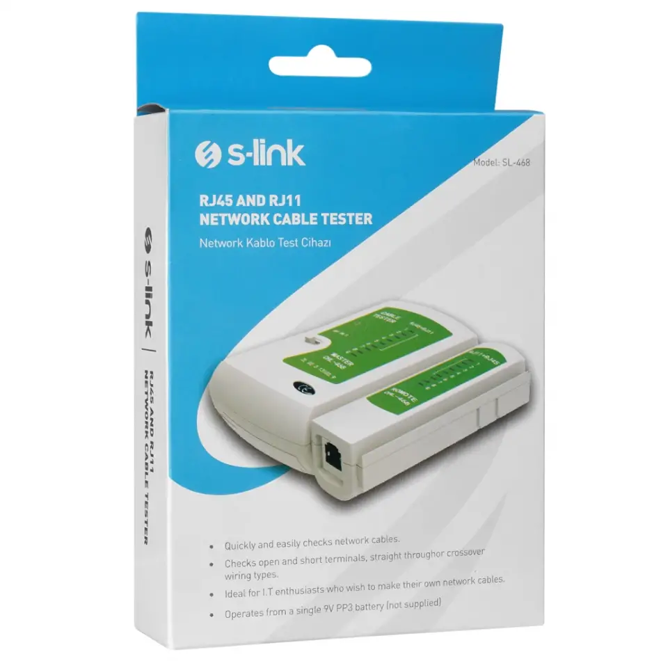 S-lınk Sl-468, Rj45 Ve Rj11 Tester, Kablo Test Cihazı