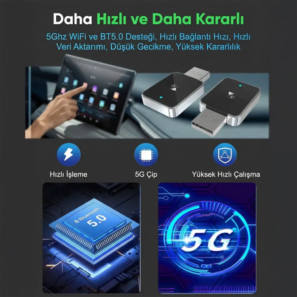 S-lınk Sl-car01, 2in1 Android Ve Apple Cihazlar, Kablosuz Android Auto Ve Carplay Adaptörü