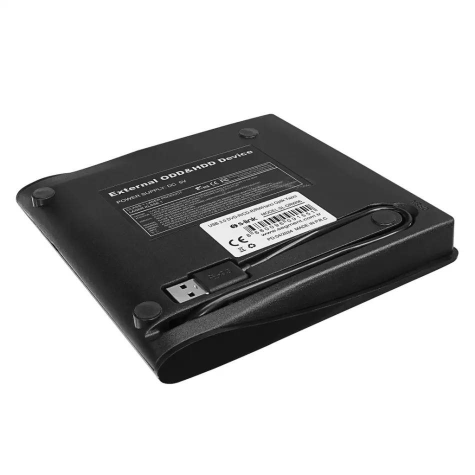 S-lınk Sl-drw06, Usb 3.0, External, Siyah, Slim, Cd-r/dvd-r/rw Optik Okuyucu/yazıcı