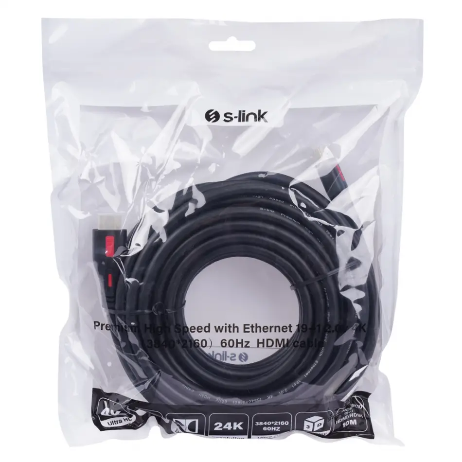 S-lınk Sl-hdm4k10, 4k Uhd, Hdmı V2,0 Kablo. 10mt. 60hz. Kablo