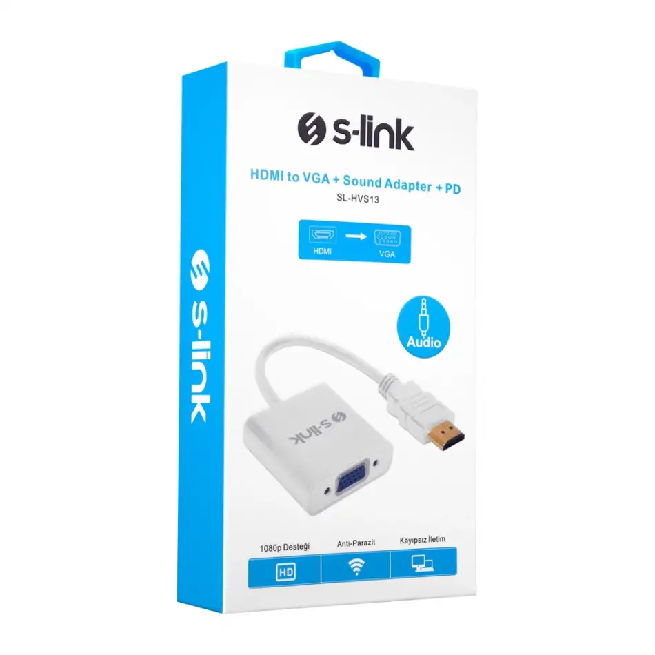 S-lınk Sl-hvs13, Hdmı To Vga+audio+pd Çevirici